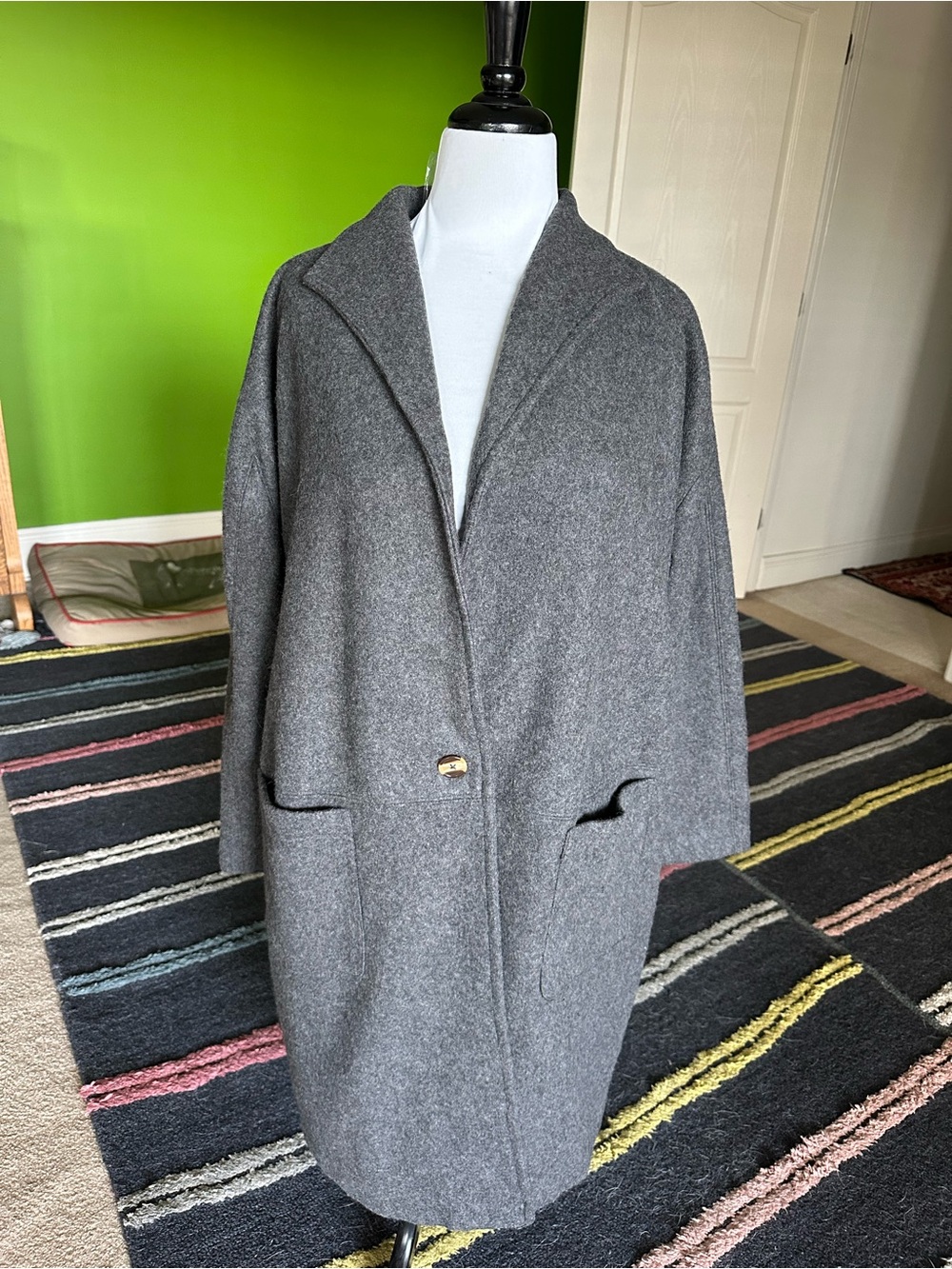 ABLE Plus Size Mille Wool Blend Coat NWT